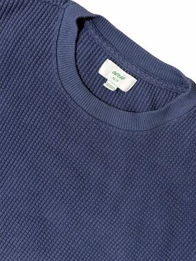 AERIE Classic Navy Crewneck Waffle Knit Sweater